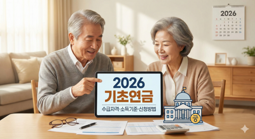 2026 65세 기초연금 수급자격 소득기준 신청방법 조회 안내